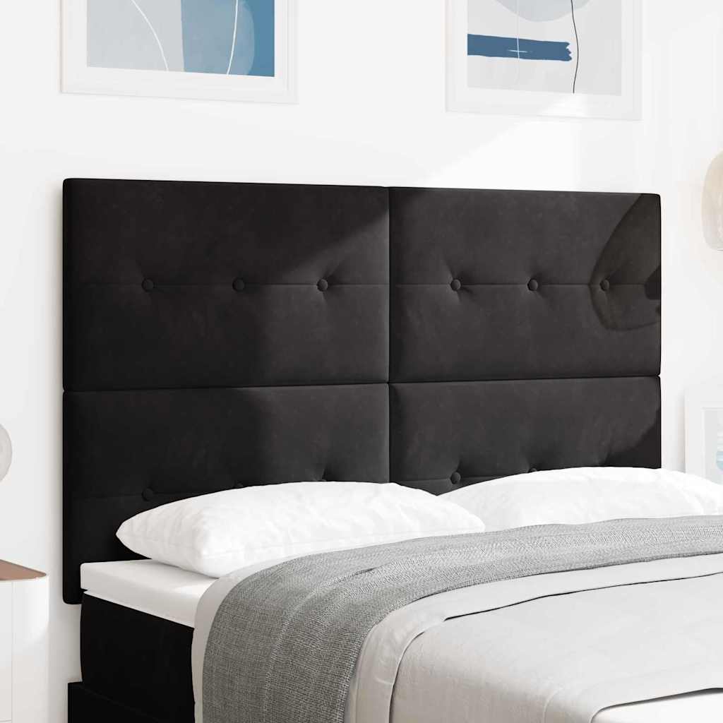 Vidaxl hoofdbord zwart 144 cm fluweel