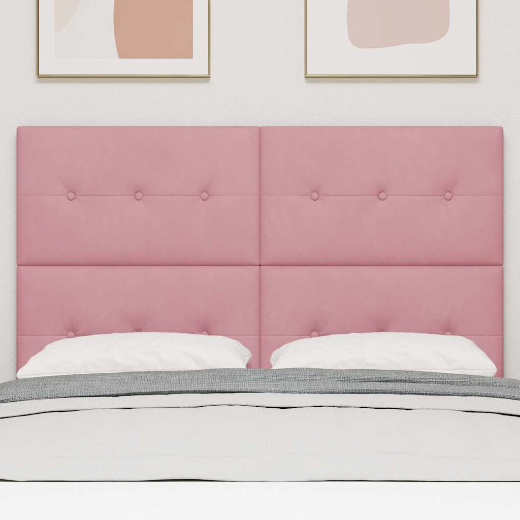 Vidaxl hoofdbord roze 144 cm fluweel