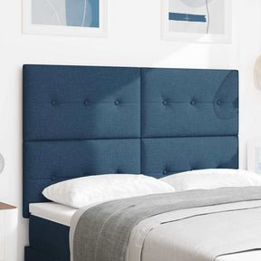 Vidaxl in hoogte verstelbaar hoofdbord blauw 160 cm stof