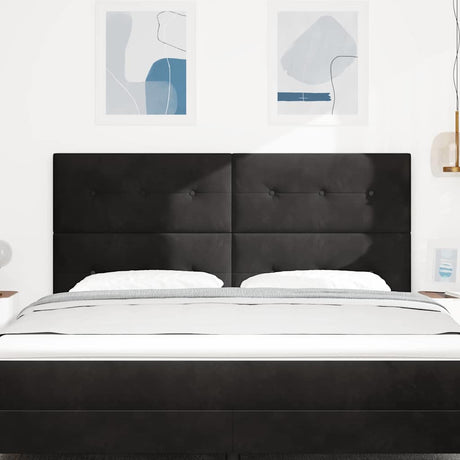 Vidaxl hoofdbord zwart 180 cm fluweel