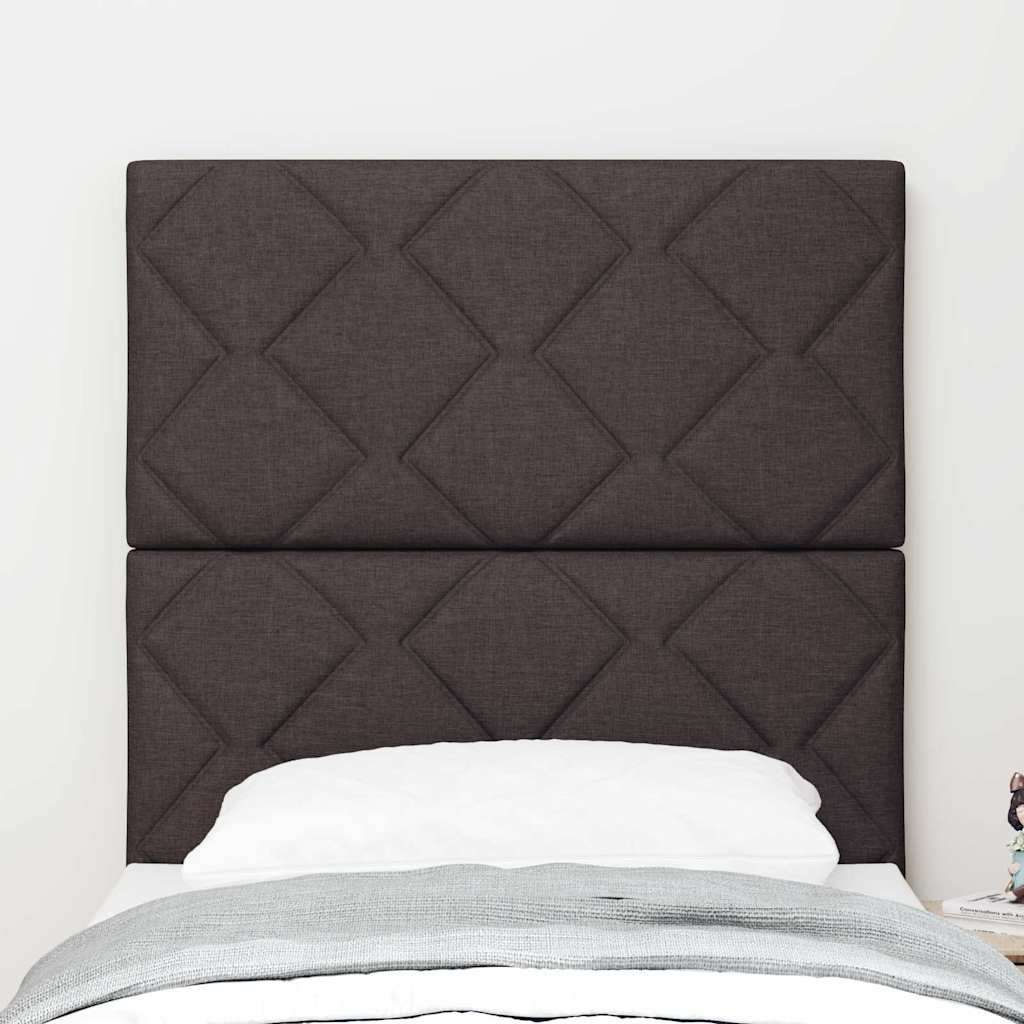 Vidaxl hoofdbord donkerbruin 80 cm stof