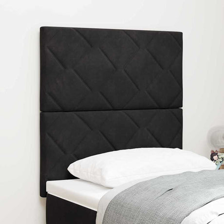 Vidaxl hoofdbord zwart 80 cm fluweel