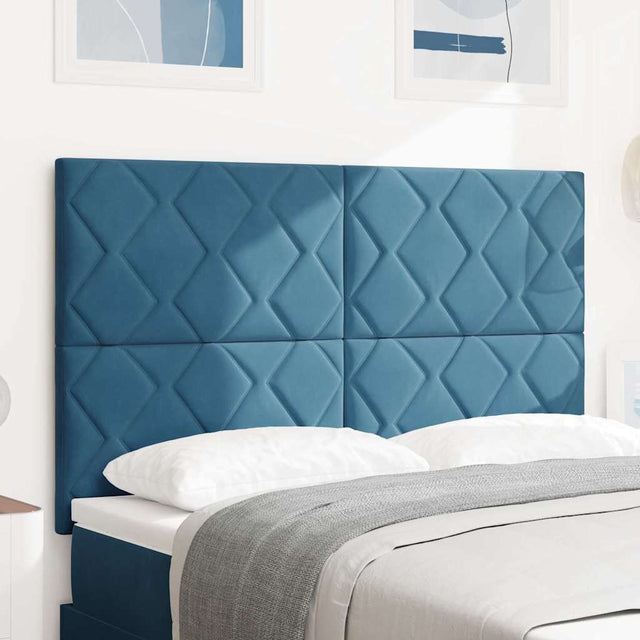 Vidaxl hoofdbord donkerblauw 160 cm fluweel