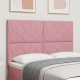 Vidaxl hoofdbord roze 160 cm fluweel