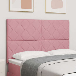 Vidaxl hoofdbord roze 160 cm fluweel