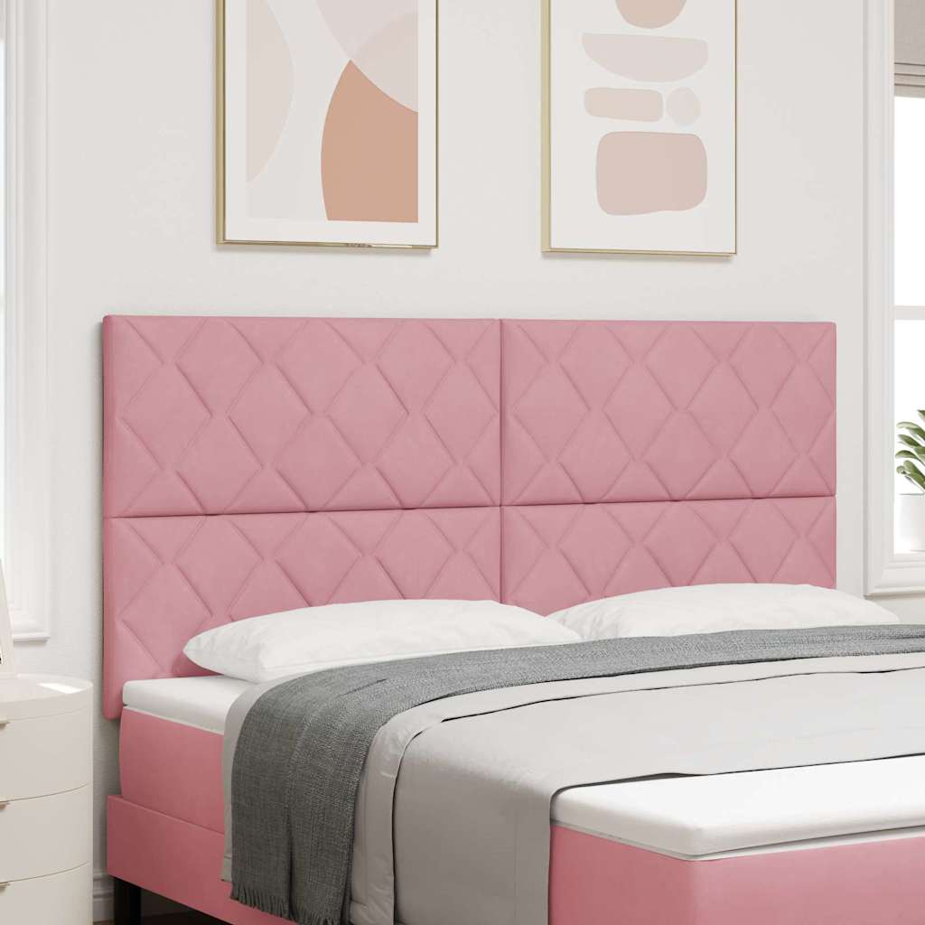 Vidaxl hoofdbord roze 180 cm fluweel
