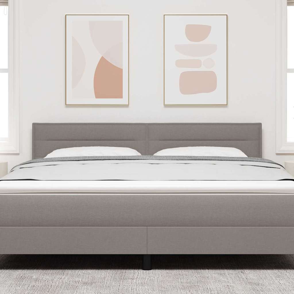 Vidaxl led hoofdbord taupe stof