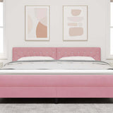 Vidaxl led hoofdbord met led-stripverlichting roze 180 cm fluweel