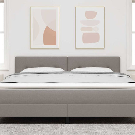 Vidaxl led hoofdbord taupe stof