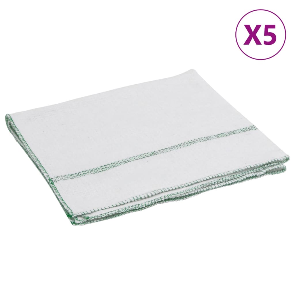 Vidaxl Nettoyage Cloths 5 Sted 50x60 cm blanc et vert