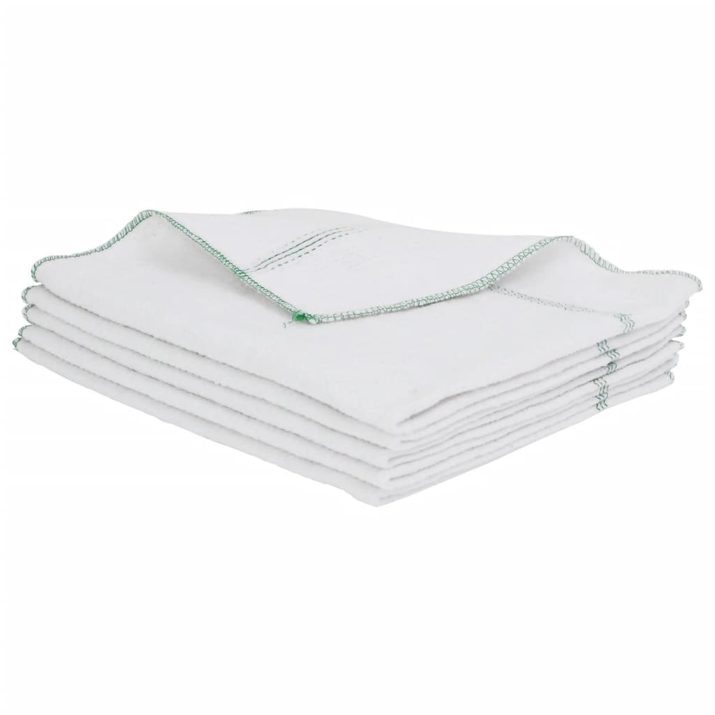 VIDAXL Cleaning panni 5 Sted 50x60 cm bianco e verde