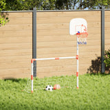 Vidaxl kindervoetbal- en basketbalset met ballen 98x50x70 cm