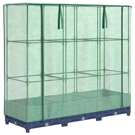 Vidaxl verhoogde plantenbak met kashoes rotanlook 120x40x123 cm