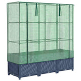 Vidaxl plantenbak verhoogd met kashoes 120x40x138 cm rattanlook