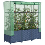 Vidaxl plantenbak verhoogd met kashoes 120x40x138 cm rattanlook