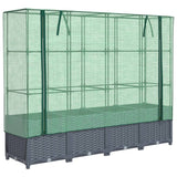 Vidaxl plantenbak verhoogd met kashoes 160x40x138 cm rattanlook