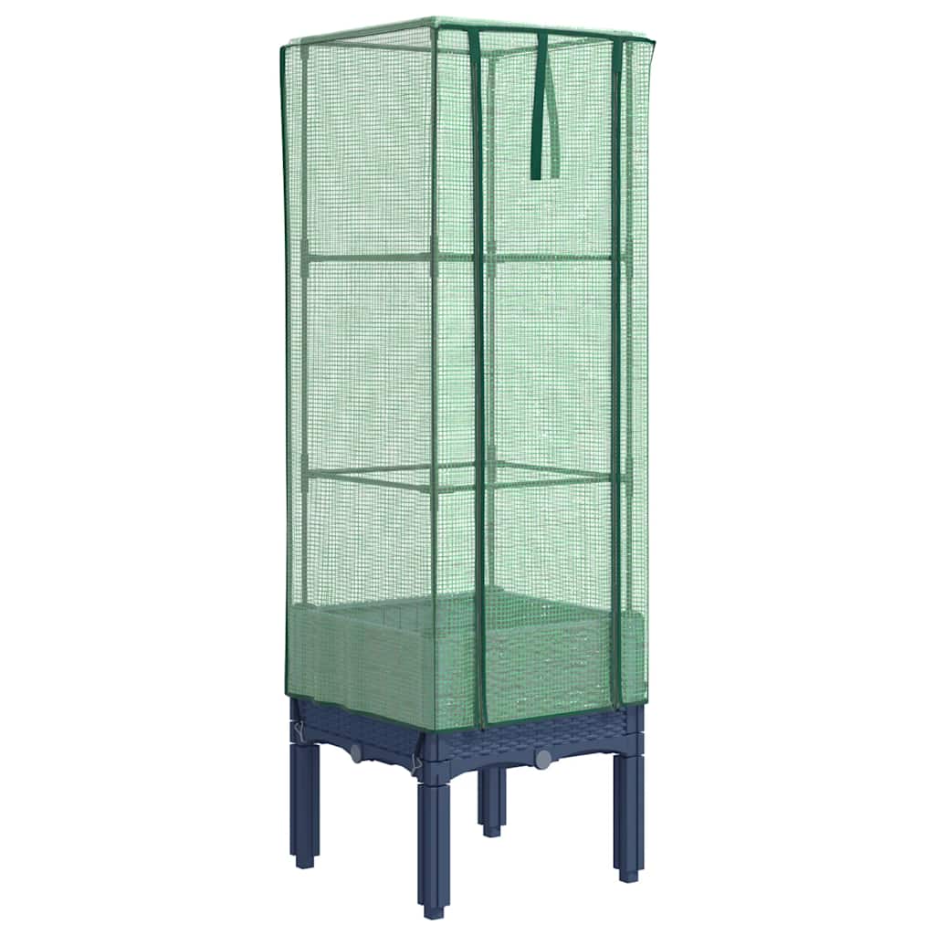 Vidaxl plantenbak verhoogd met kashoes 40x40x140 cm rattanlook