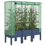 Vidaxl plantenbak verhoogd met kashoes 120x40x140 cm rattanlook