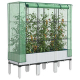 Vidaxl plantenbak verhoogd met kashoes 120x40x140 cm rattanlook