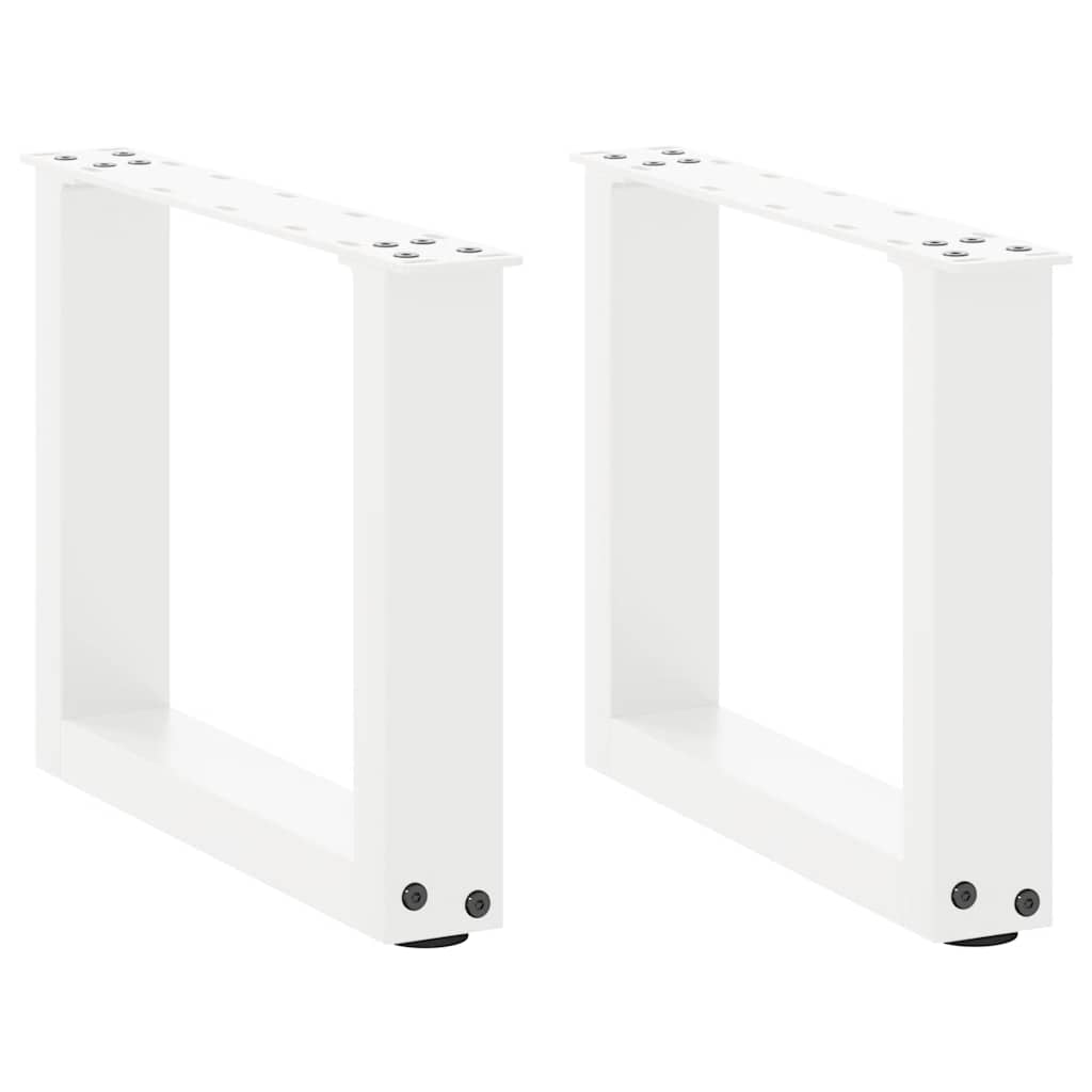Vidaxl salontafelpoten 2 st u-vormig 30x(30-31) cm staal wit