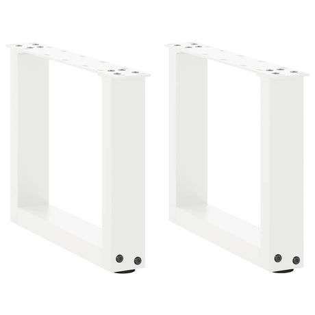 Vidaxl salontafelpoten 2 st u-vormig 30x(30-31) cm staal wit