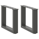 Vidaxl salontafelpoten 2 st u-vormig 30x(30-31) cm staal antraciet