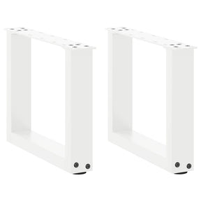 Vidaxl salontafelpoten 2 st u-vormig 40x(30-31) cm staal wit