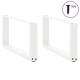 Vidaxl salontafelpoten 2 st u-vormig 70x(30-31) cm staal wit