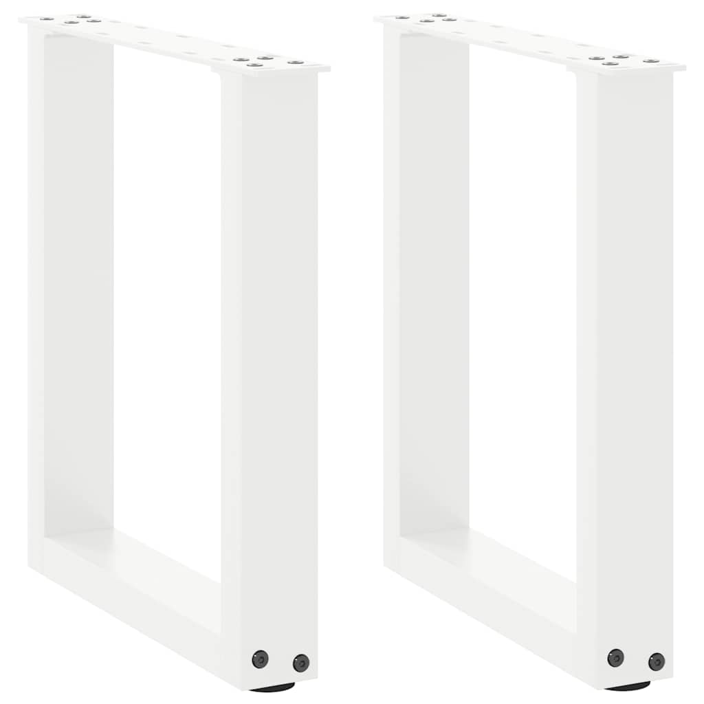 Vidaxl salontafelpoten 2 st u-vormig 28x(42-43) cm staal wit