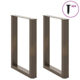 Vidaxl eettafelpoten 2 st u-vormig 60x(72-73) cm staal naturel