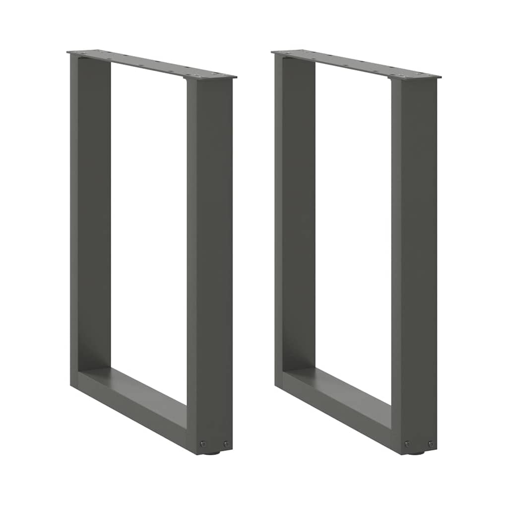 Vidaxl eettafelpoten 2 st u-vormig 70x(72-73) cm staal antraciet