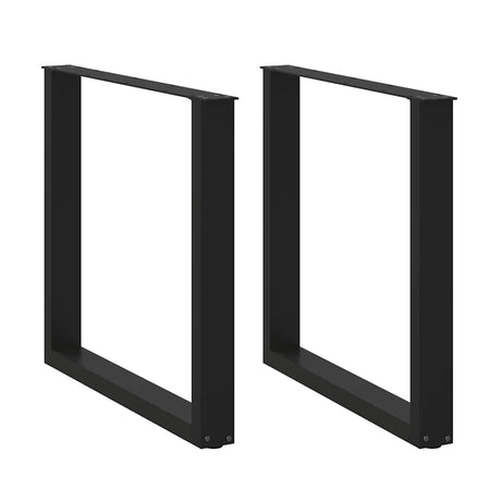 Vidaxl eettafelpoten 2 st u-vormig 90x(72-73) cm staal zwart