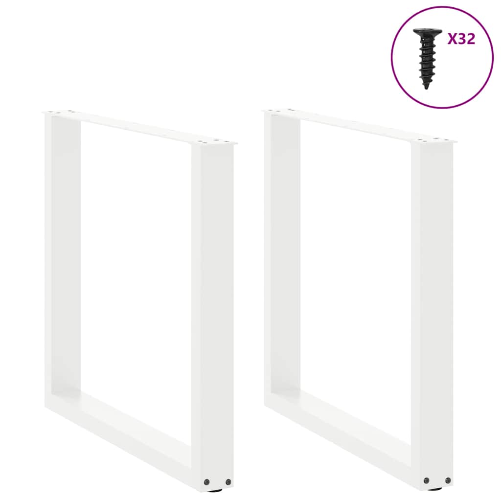 Vidaxl eettafelpoten 2 st u-vormig 90x(72-73) cm staal wit