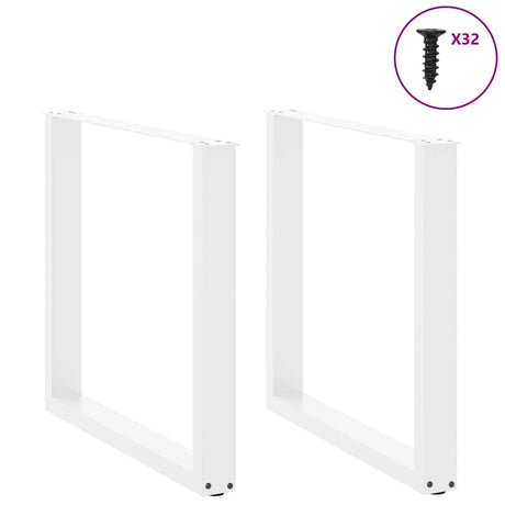Vidaxl eettafelpoten 2 st u-vormig 90x(72-73) cm staal wit
