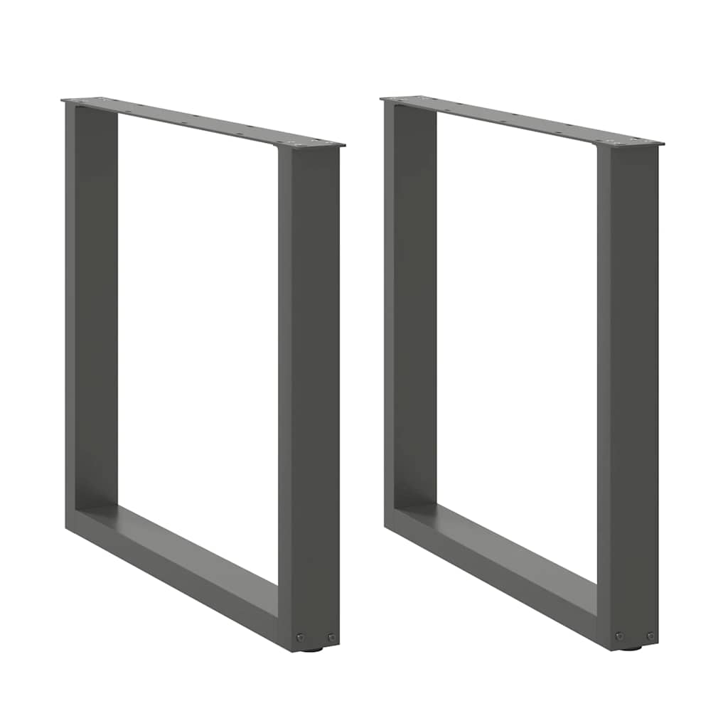 Vidaxl eettafelpoten 2 st u-vormig 90x(72-73) cm staal antraciet