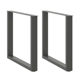 Vidaxl eettafelpoten 2 st u-vormig 90x(72-73) cm staal antraciet