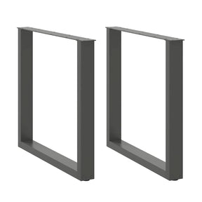 Vidaxl eettafelpoten 2 st u-vormig 90x(72-73) cm staal antraciet