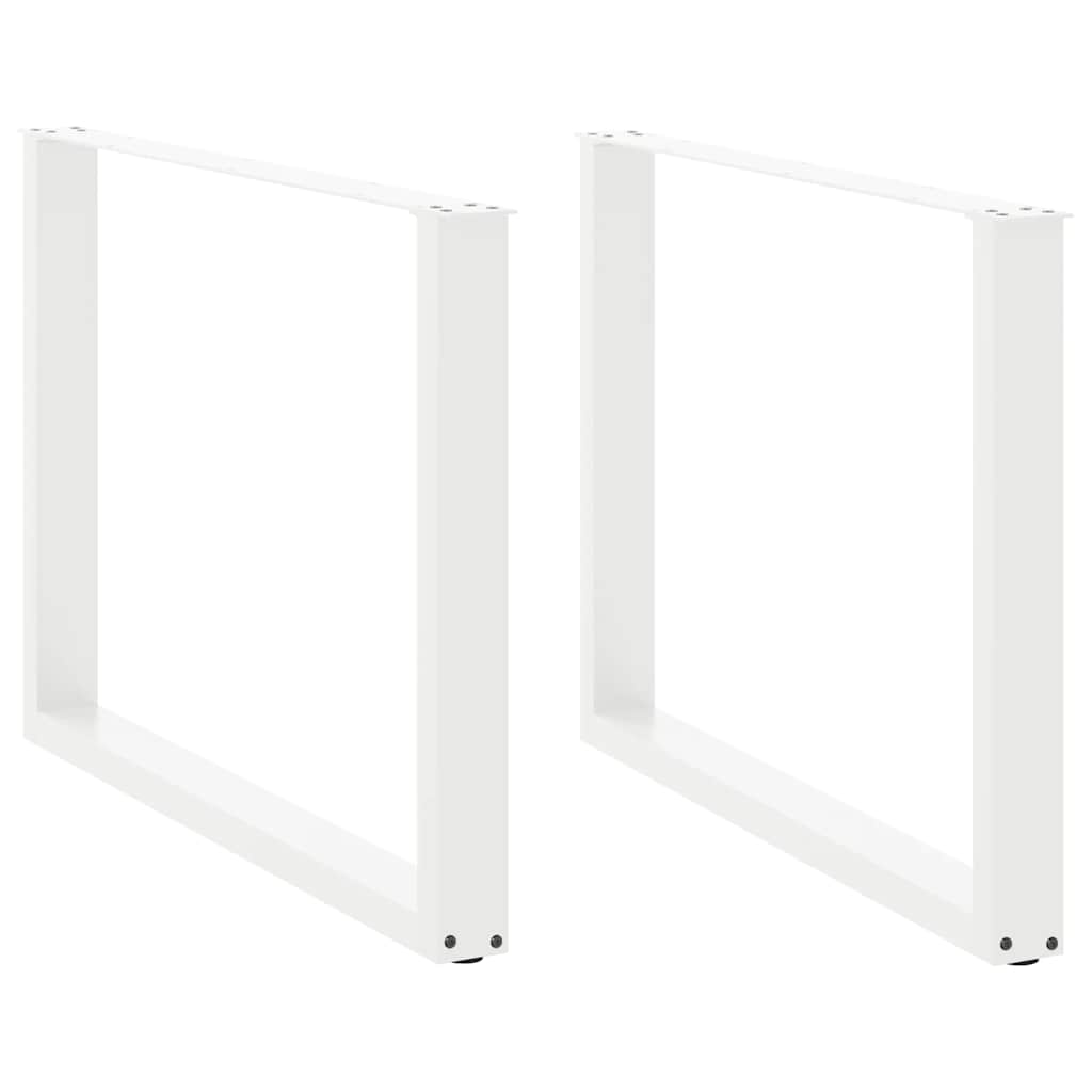 Vidaxl eettafelpoten 2 st u-vormig 100x(72-73) cm staal wit