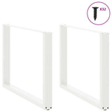 Vidaxl eettafelpoten 2 st u-vormig 100x(72-73) cm staal wit