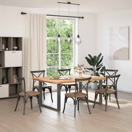 Vidaxl eettafelpoten 2 st u-vormig 100x(72-73) cm staal antraciet