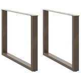 Vidaxl eettafelpoten 2 st u-vormig 100x(72-73) cm staal naturel