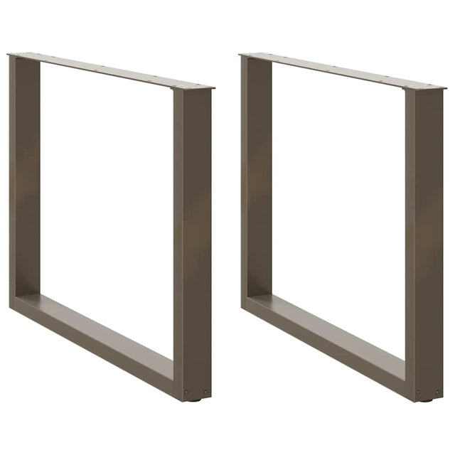 Vidaxl eettafelpoten 2 st u-vormig 100x(72-73) cm staal naturel