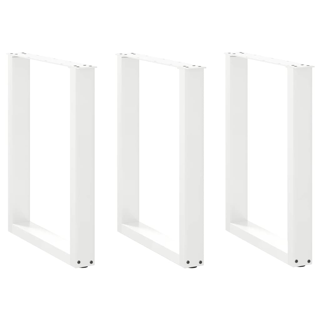 Vidaxl eettafelpoten 3 st u-vormig 70x(72-73) cm staal wit