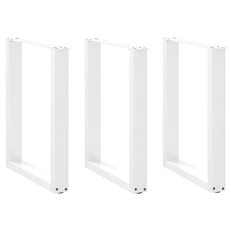 Vidaxl eettafelpoten 3 st u-vormig 70x(72-73) cm staal wit