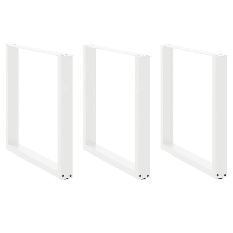Vidaxl eettafelpoten 3 st u-vormig 90x(72-73) cm staal wit