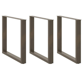 Vidaxl eettafelpoten 3 st u-vormig 90x(72-73) cm staal naturel
