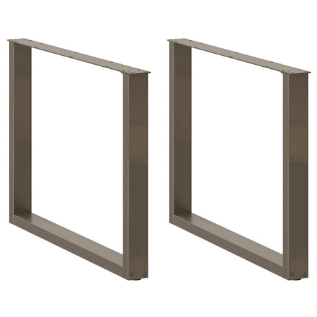 Vidaxl eettafelpoten 3 st u-vormig 100x(72-73) cm staal naturel