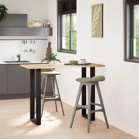 Vidaxl bartafelpoten 2 st u-vormig 40x(100-101) cm staal zwart