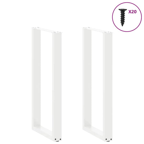 Vidaxl bartafelpoten 2 st u-vormig 40x(100-101) cm staal wit
