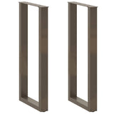 Vidaxl bartafelpoten 2 st u-vormig 40x(100-101) cm staal naturel